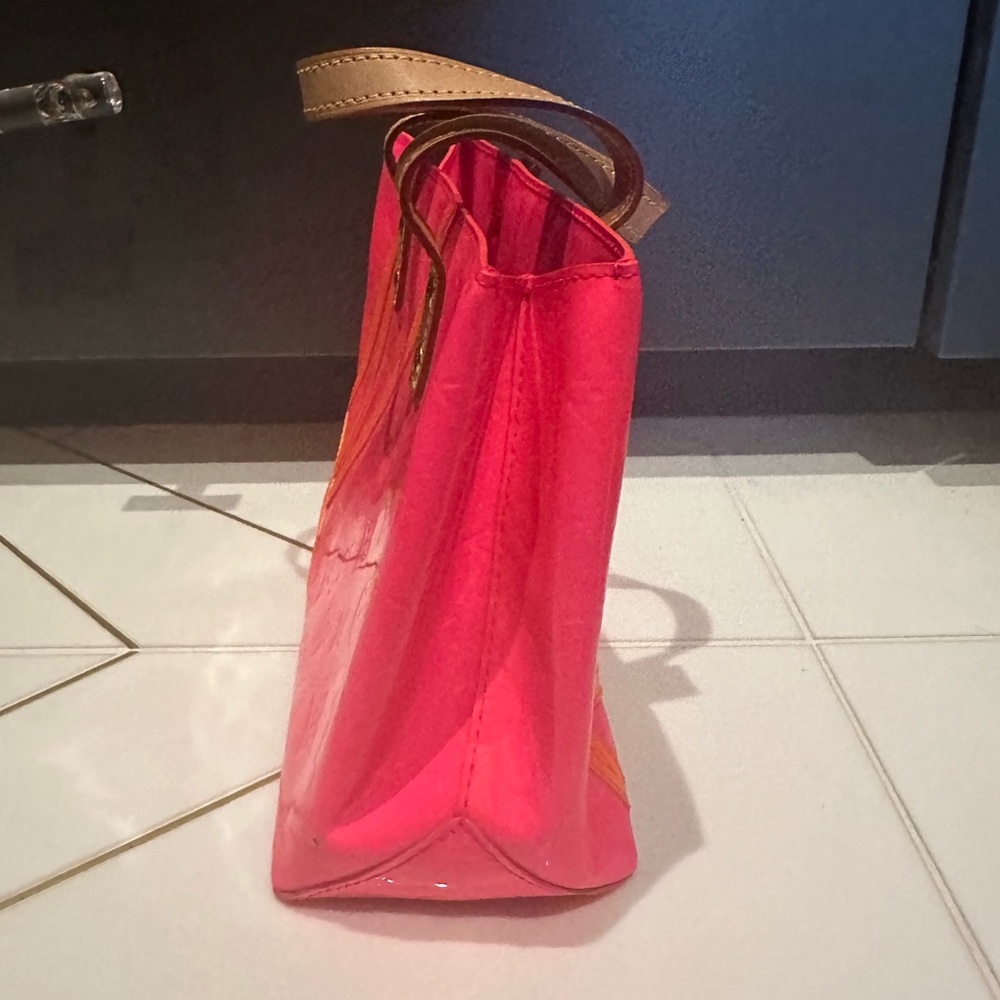 Vintage Pink and orange Vernis Louis Vuitton handbag x Robert Wilson. Authentic - Picture 2 of 11